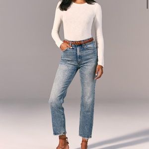 Ultra High Rise Ankle Straight Jeans